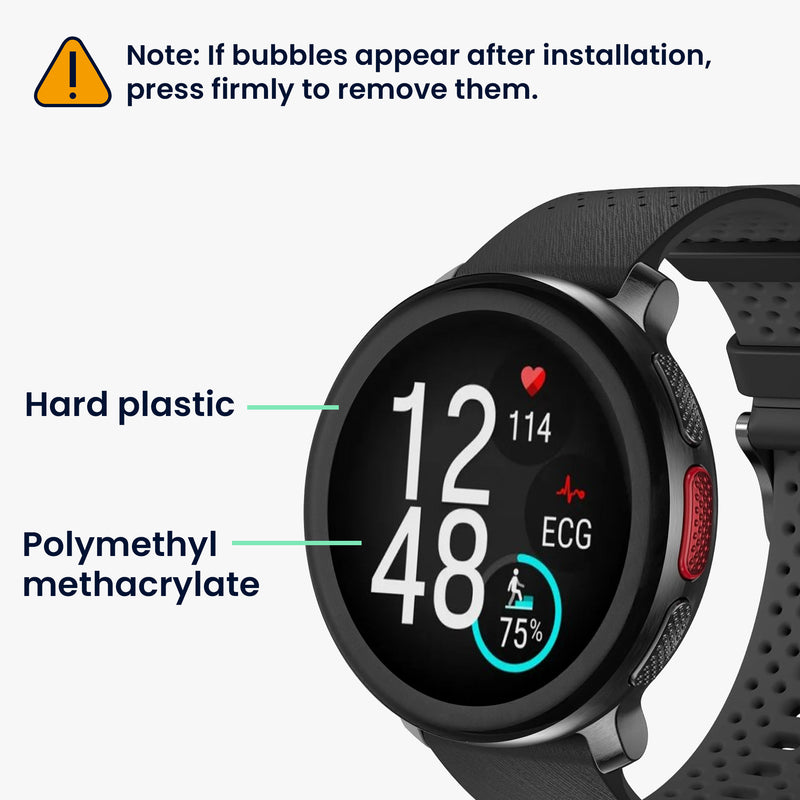 kwmobile Screen Protector compatible with Polar Vantage V3 Film Protective Film for Fitness Tracker robust Screen Protection