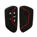 kwmobile Car Key Protection Case Compatible with VW Golf 8 5-Button Seat Leon MK4 Tarraco Atec Case - Silicone Key Cover
