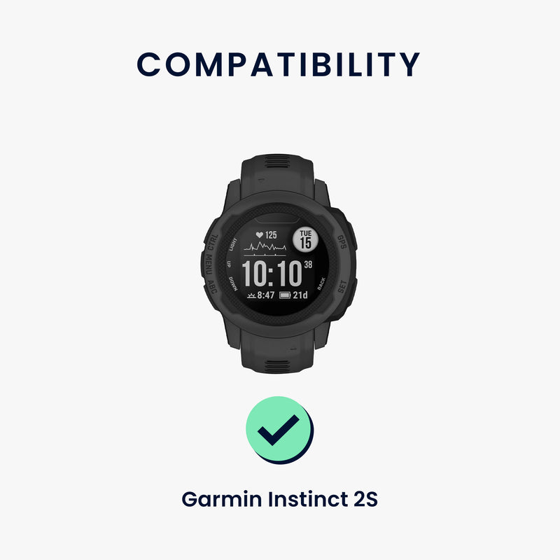 kwmobile Silicone Watch Strap for Garmin Instinct 2S Bracelet Replacement Band for Fitness Tracker Changing Strap Smartwatch
