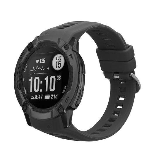 kwmobile 1x Uhrenarmband für Garmin Instinct 2S Armband - Fitnesstracker Band Set aus TPU Silikon - Ersatzarmband Smartwatch - Grau Grau  [dsg03]