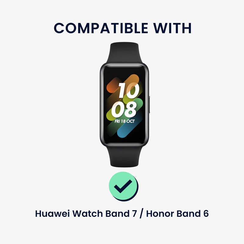 kwmobile Protective Case Compatible with Huawei Watch Band 7 / Honor Band 6 Case Frame with Cat Ears Case without Screen Protector