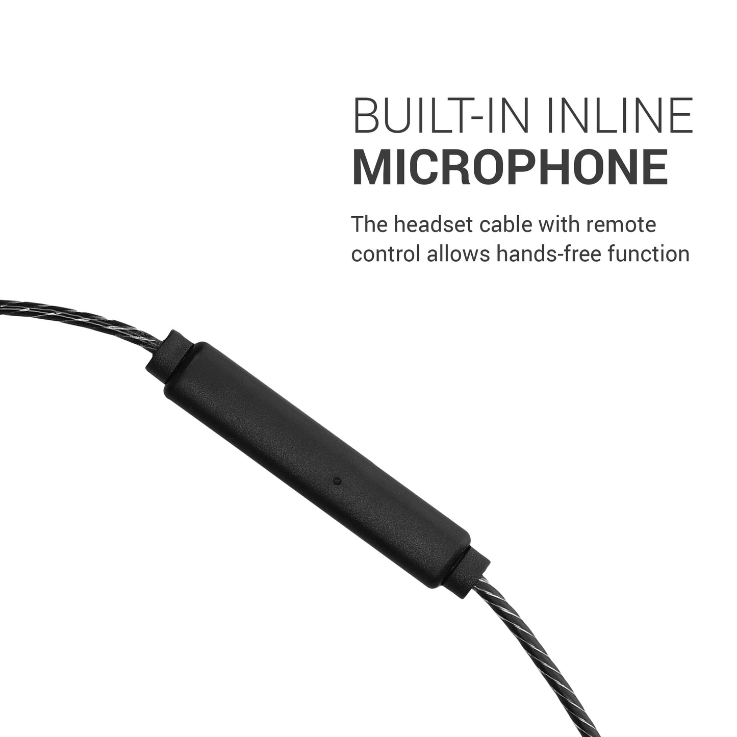 kwmobile Headphone Cable for Shure SE215 / SE315 / SE425 / SE535 / SE846 / UE900 - Replacement Cable 120 cm Microphone Volume Control - 3.5mm Jack