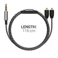 kwmobile Headphone Cable for Shure SE215 / SE315 / SE425 / SE535 / SE846 / UE900 - Replacement Cable 120 cm Microphone Volume Control - 3.5mm Jack