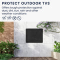 kwmobile 24" Outdoor TV Cover Television Screen Protector Weatherproof Cover