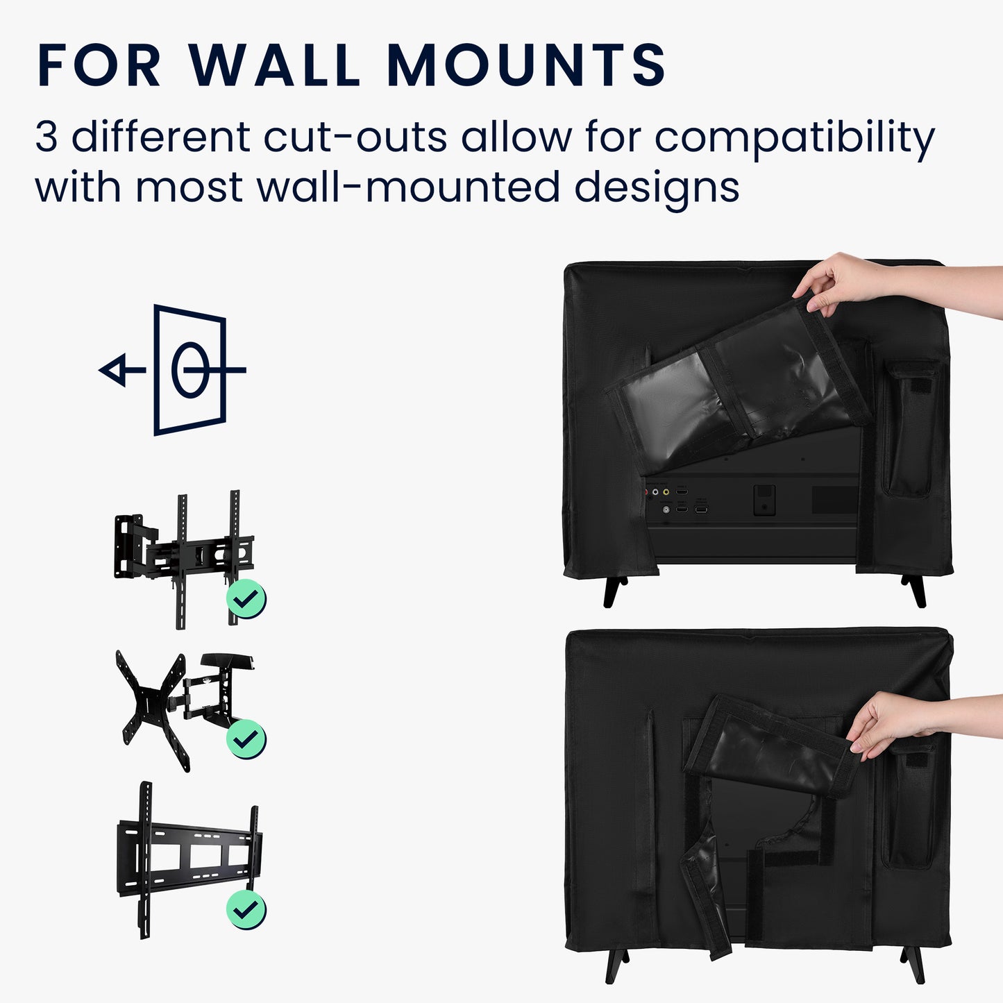 kwmobile 24" Outdoor TV Cover Television Screen Protector Weatherproof Cover