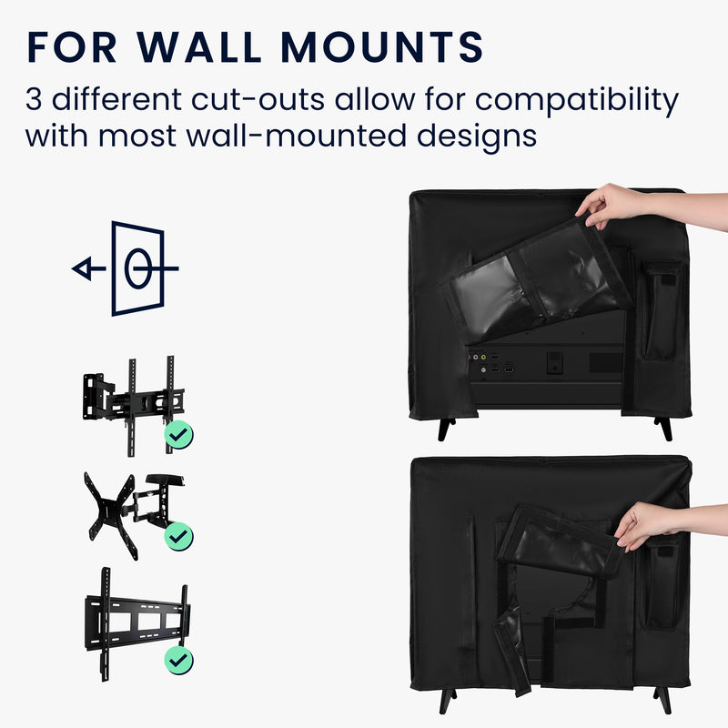 kwmobile 24" Outdoor TV Cover Television Screen Protector Weatherproof Cover