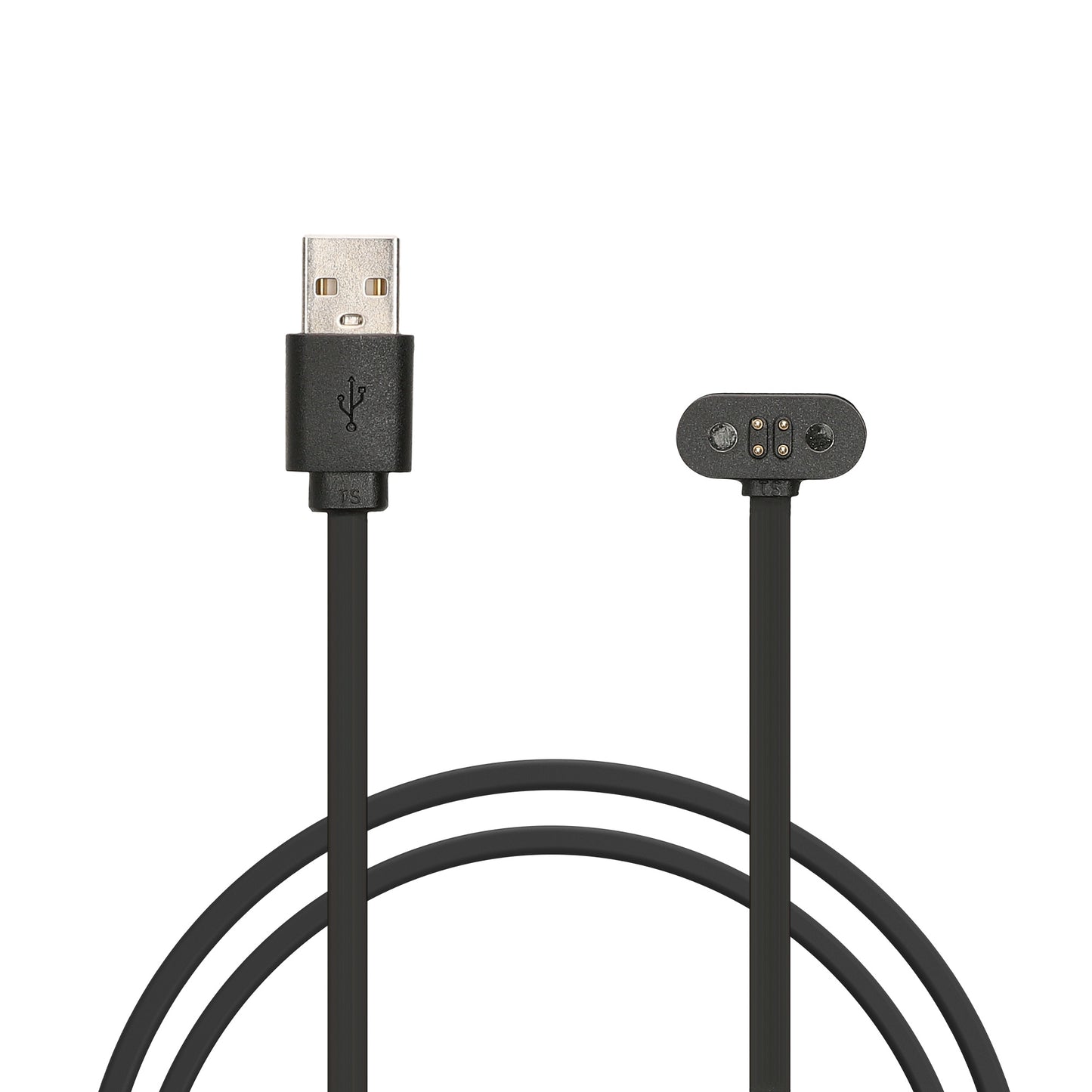kwmobile kompatibel für Mojawa RunPlus USB Ladekabel - Charger für Smart Watch - Fitnesstracker Ersatzkabel Schwarz  