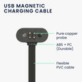 kwmobile Compatible for Mojawa RunPlus USB Charging Cable Charger for Smartwatch Fitness Tracker Replacement Cable