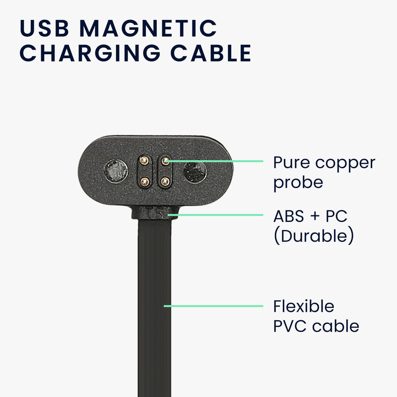 kwmobile Compatible for Mojawa RunPlus USB Charging Cable Charger for Smartwatch Fitness Tracker Replacement Cable