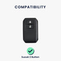kwmobile Car Key Cover Compatible with Suzuki 2-Button Car Key Keyless Go Cover