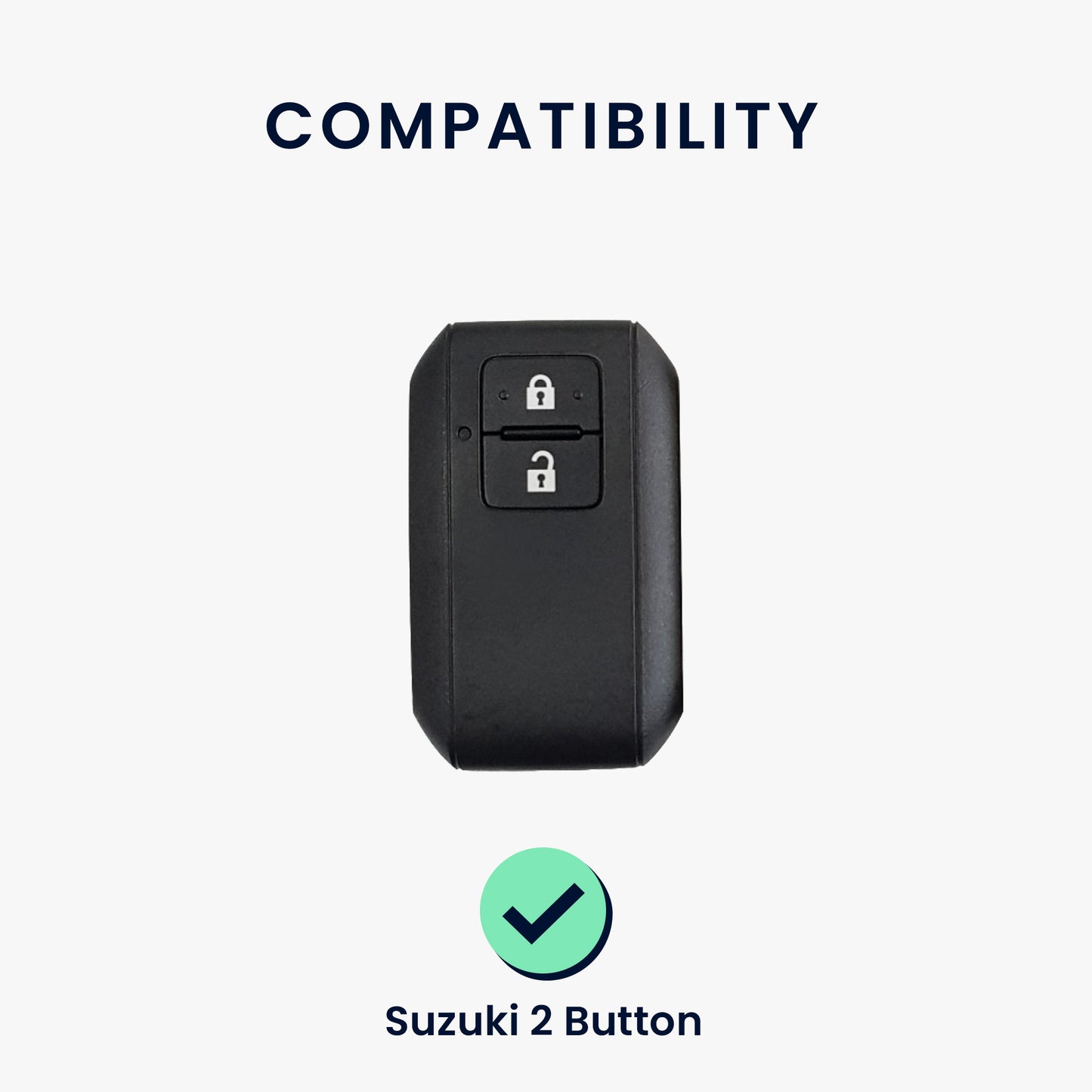 kwmobile Car Key Cover Compatible with Suzuki 2-Button Car Key Keyless Go Cover