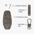 kwmobile Car Key Fob Cover compatible with BYD Atto 3 / Sealion / Han / Tang / Dolphin / Seal - Faux Leather Protective Case Key Shell Cover