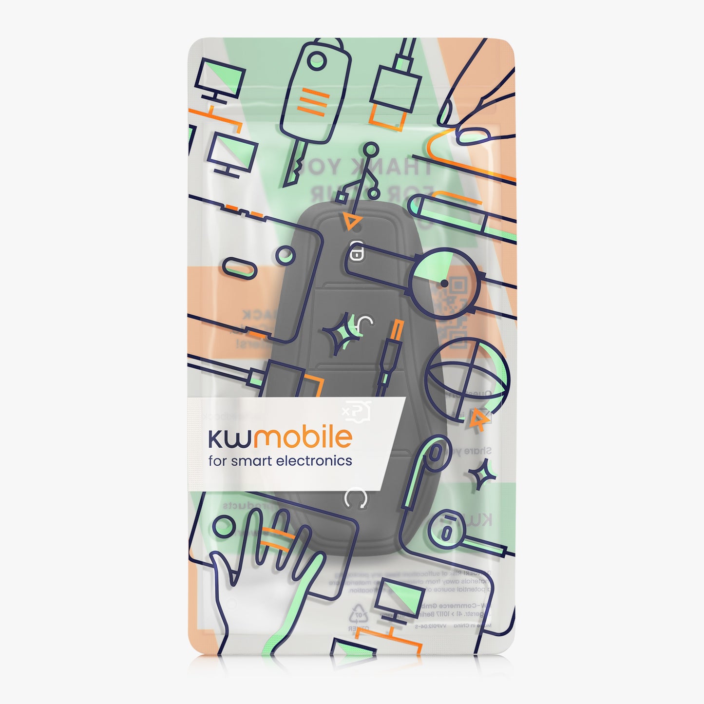 kwmobile Car Key Cover compatible with BYD Atto 3 / Sealion / Han / Tang / Dolphin / Seal