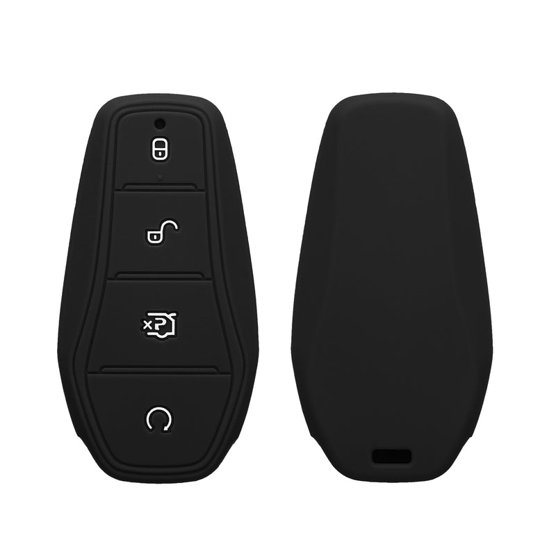 kwmobile Autoschlüssel Silikon Hülle kompatibel mit BYD Atto 3 / Sealion / Han / Tang / Dolphin / Seal - Schlüsselhülle in Schwarz Schwarz  