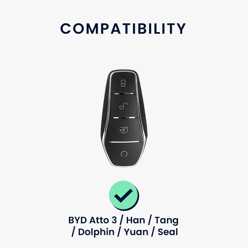 kwmobile Car Key Cover compatible with BYD Atto 3 / Sealion / Han / Tang / Dolphin / Seal