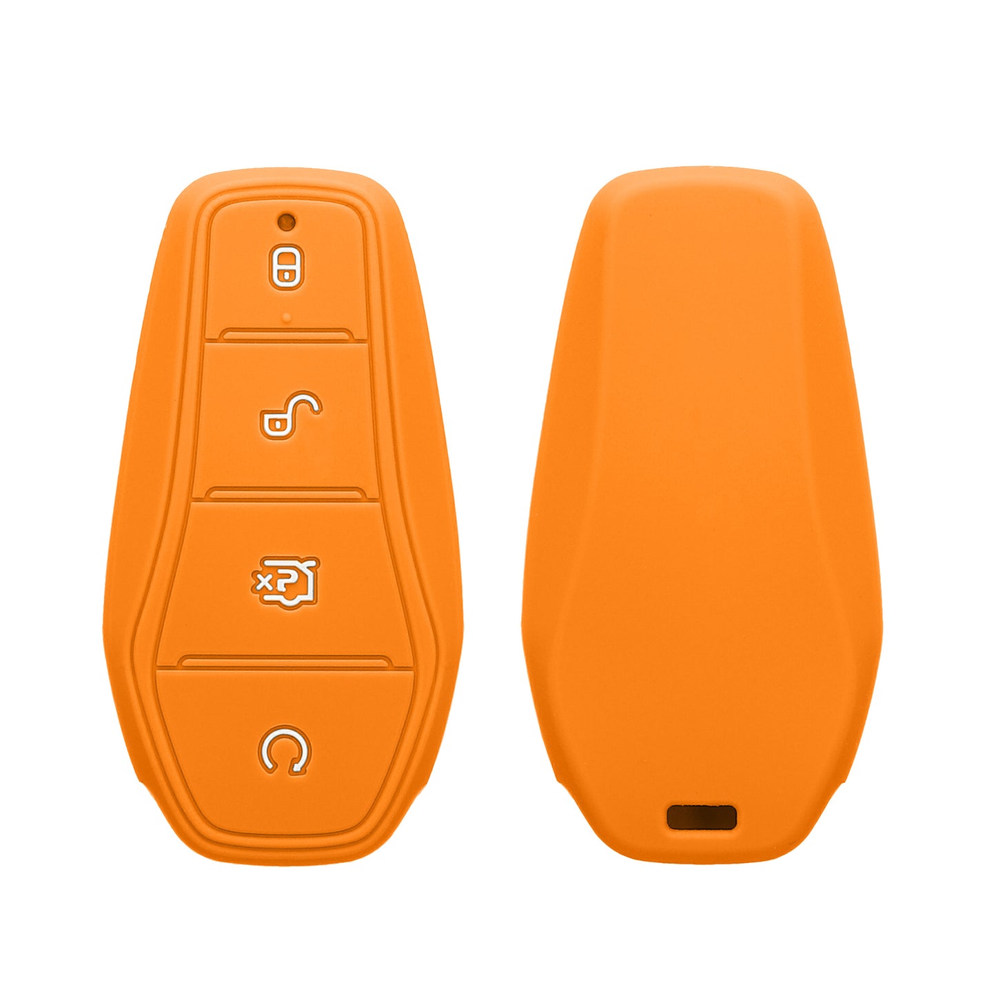 kwmobile Autoschlüssel Silikon Hülle kompatibel mit BYD Atto 3 / Sealion / Han / Tang / Dolphin / Seal - Schlüsselhülle in Fruity Orange Fruity Orange  