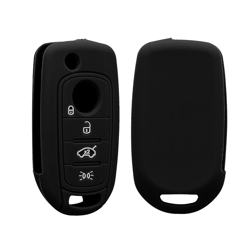 kwmobile Car Key Cover compatible with Fiat 4-Button Flip Car Key - Key Case