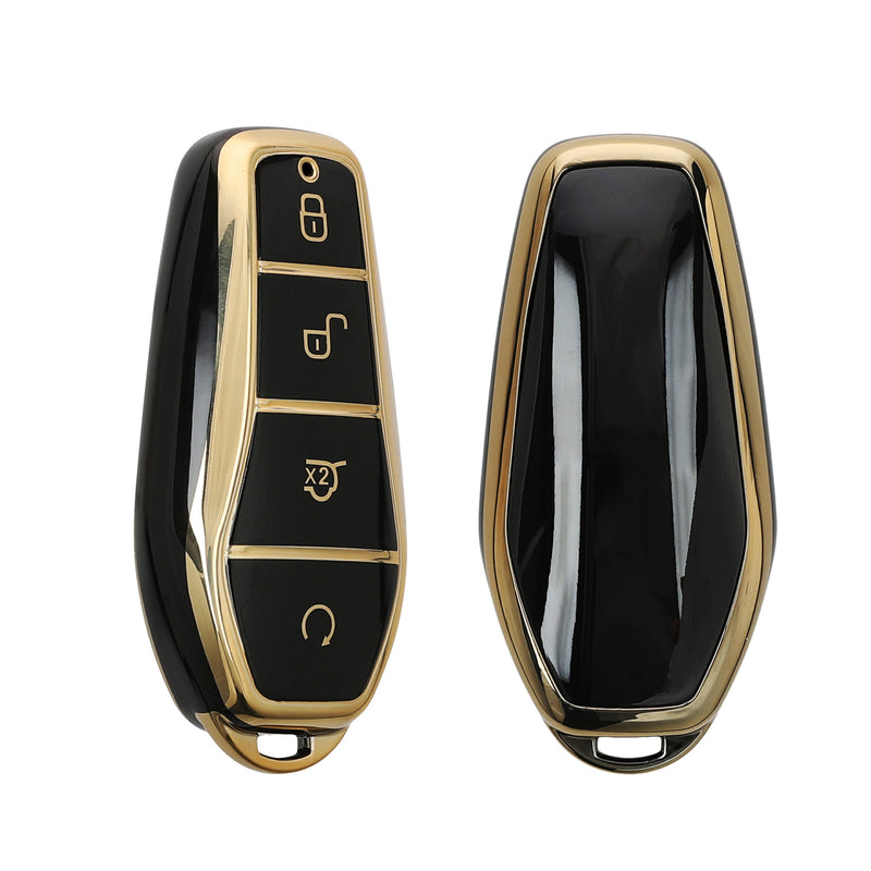 kwmobile Car Key Cover compatible with BYD Atto 3 / Sealion / Han / Tang / Dolphin / Seal - Silicone Key Fob Cover