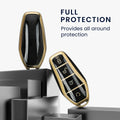 kwmobile Car Key Cover compatible with BYD Atto 3 / Sealion / Han / Tang / Dolphin / Seal - Silicone Key Fob Cover