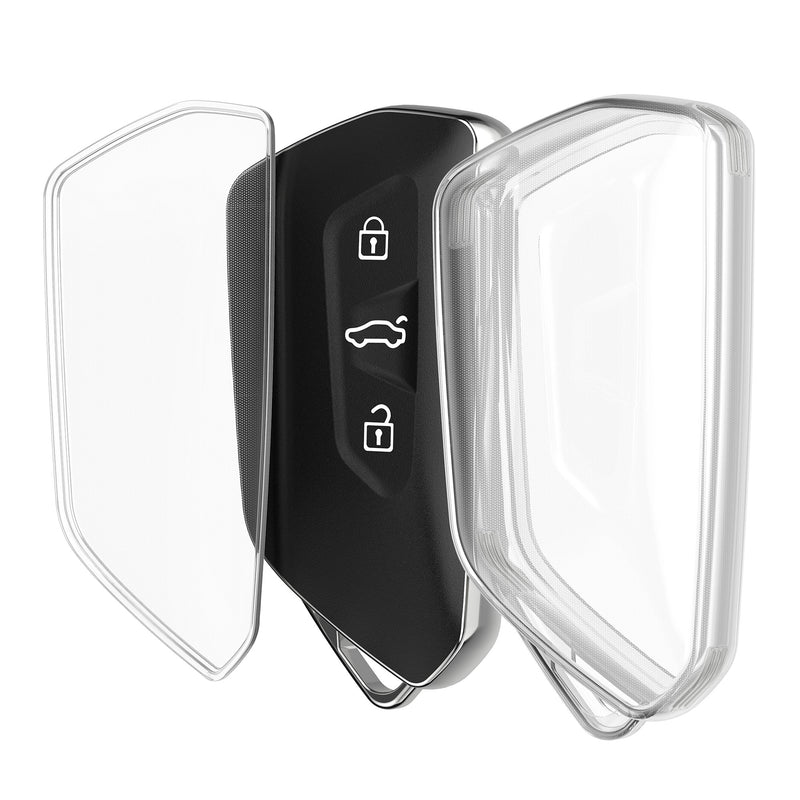 kwmobile Car Key Cover Compatible with VW Golf 8 3-Button Car Key