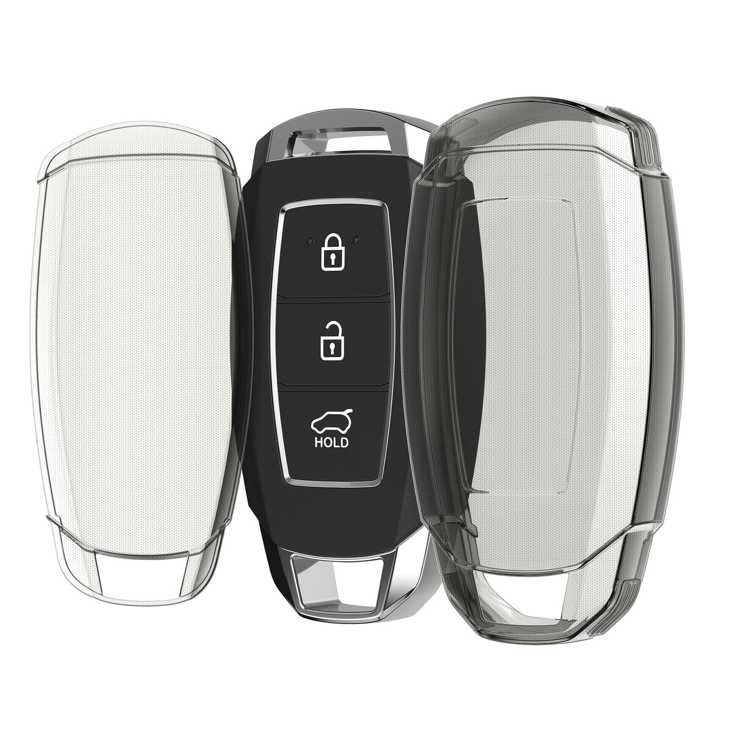 kwmobile Car Key Cover Compatible with Hyundai 3-Button Car Key Keyless Go