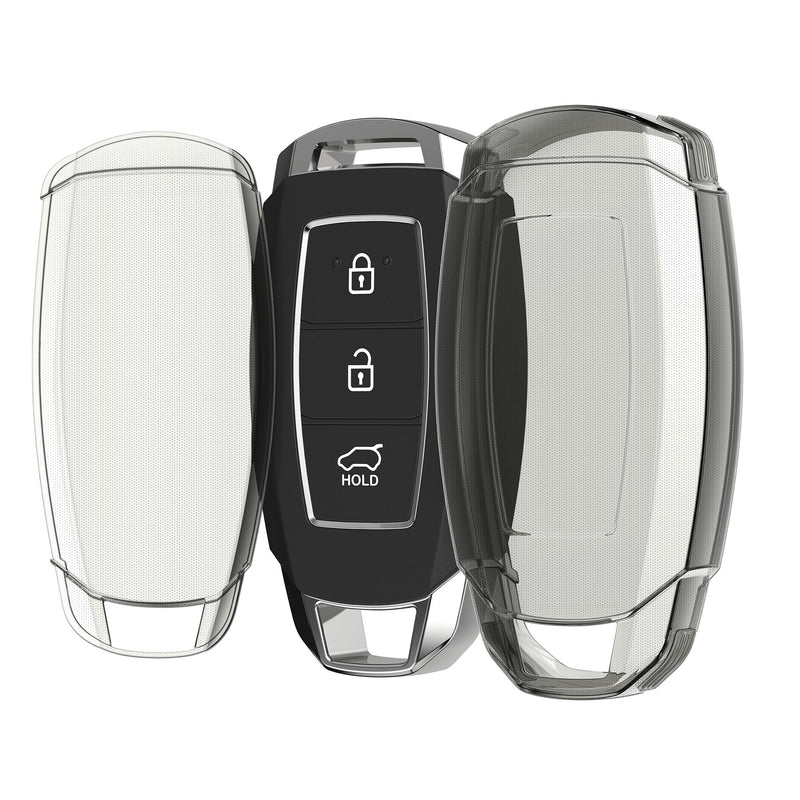 kwmobile Car Key Cover Compatible with Hyundai 3-Button Car Key Keyless Go