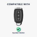 kwmobile Car Key Cover Compatible with Hyundai 3-Button Car Key Keyless Go