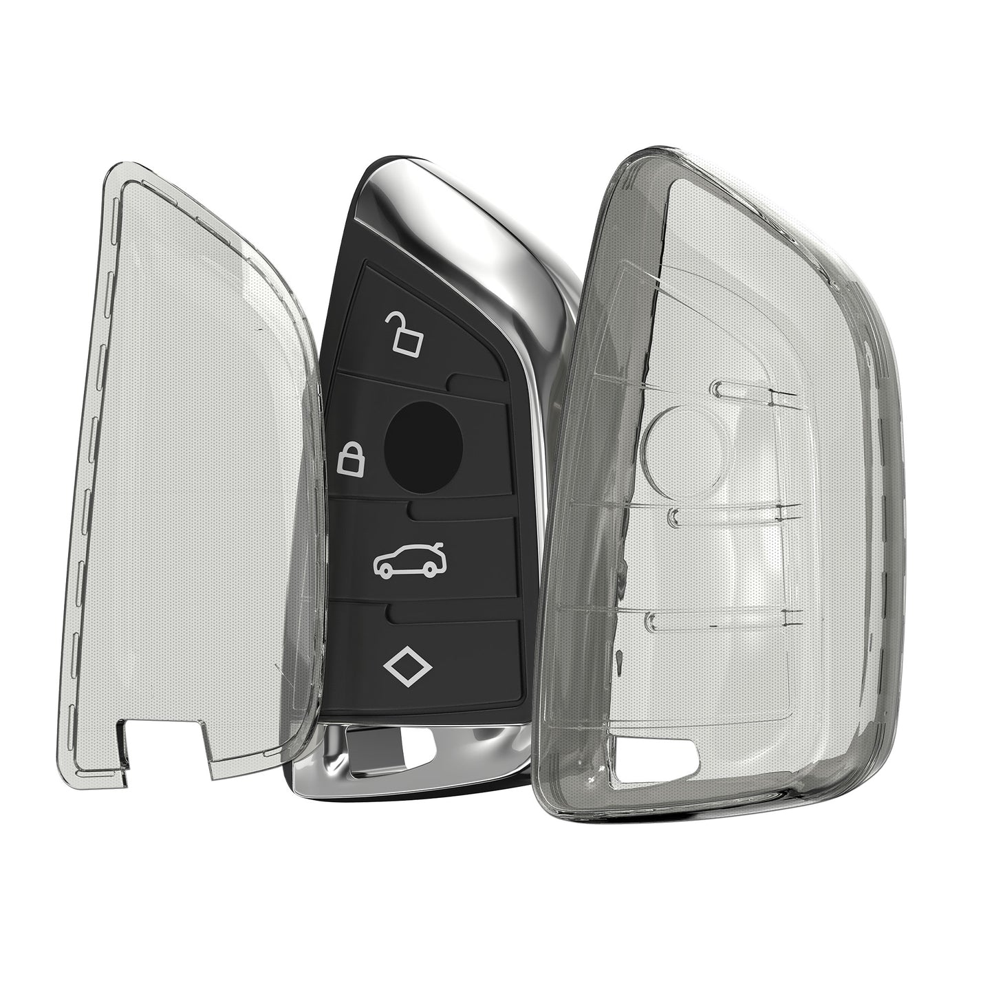 kwmobile Car Key Cover Compatible with BMW 3-Button Smart Key Car Key