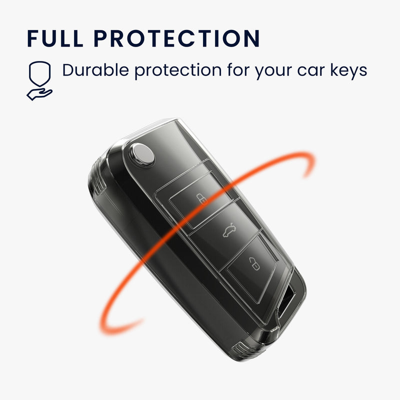 kwmobile Car Key Cover Compatible with VW Golf 7 MK7 3-Button Car Key