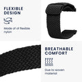 kwmobile Strap compatible with 22mm Amazfit Bip 6 / Bip 5 Unity / Bip 5 / GTS 3 / Balance 2 / Helio Strap - Fitness Tracker Sports Bracelet Band - Inner dimensions from 14 - 22 cm