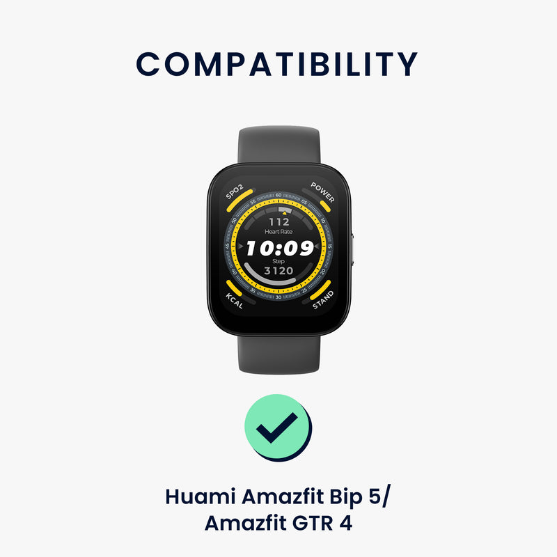kwmobile Strap compatible with 22mm Amazfit Bip 6 / Bip 5 Unity / Bip 5 / GTS 3 / Balance 2 / Helio Strap - Fitness Tracker Sports Bracelet Band - Inner dimensions from 14 - 22 cm