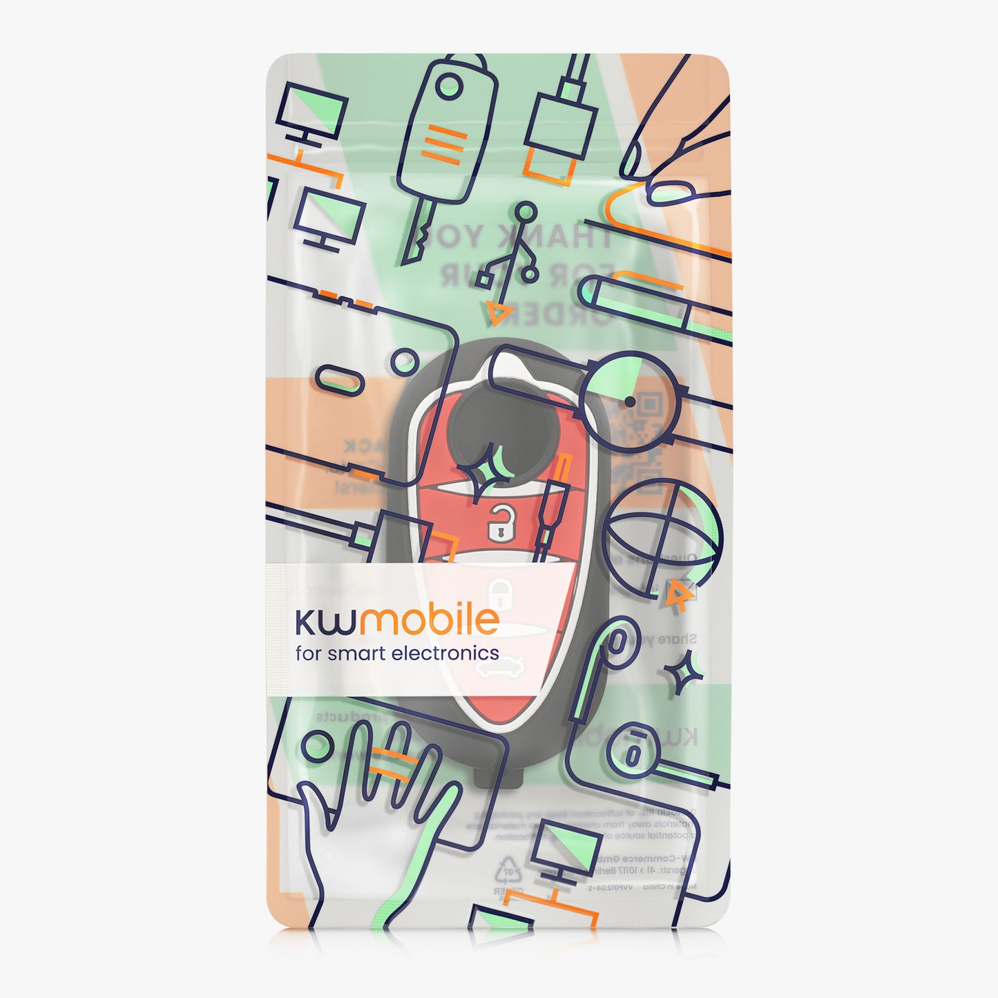 kwmobile Car Key Cover compatible with Alfa Romeo 3-Button MiTo Giulietta Brera 159 - Key Fob Cover