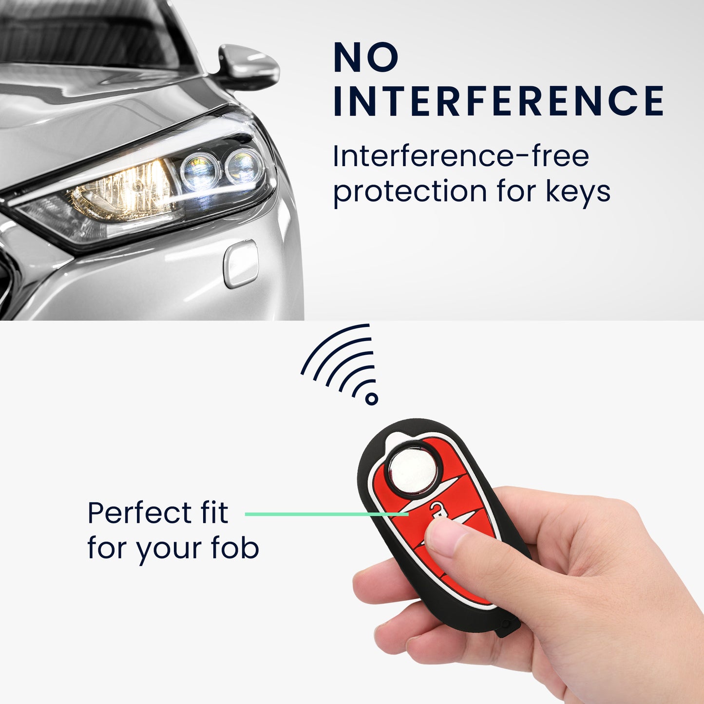 kwmobile Car Key Cover compatible with Alfa Romeo 3-Button MiTo Giulietta Brera 159 - Key Fob Cover