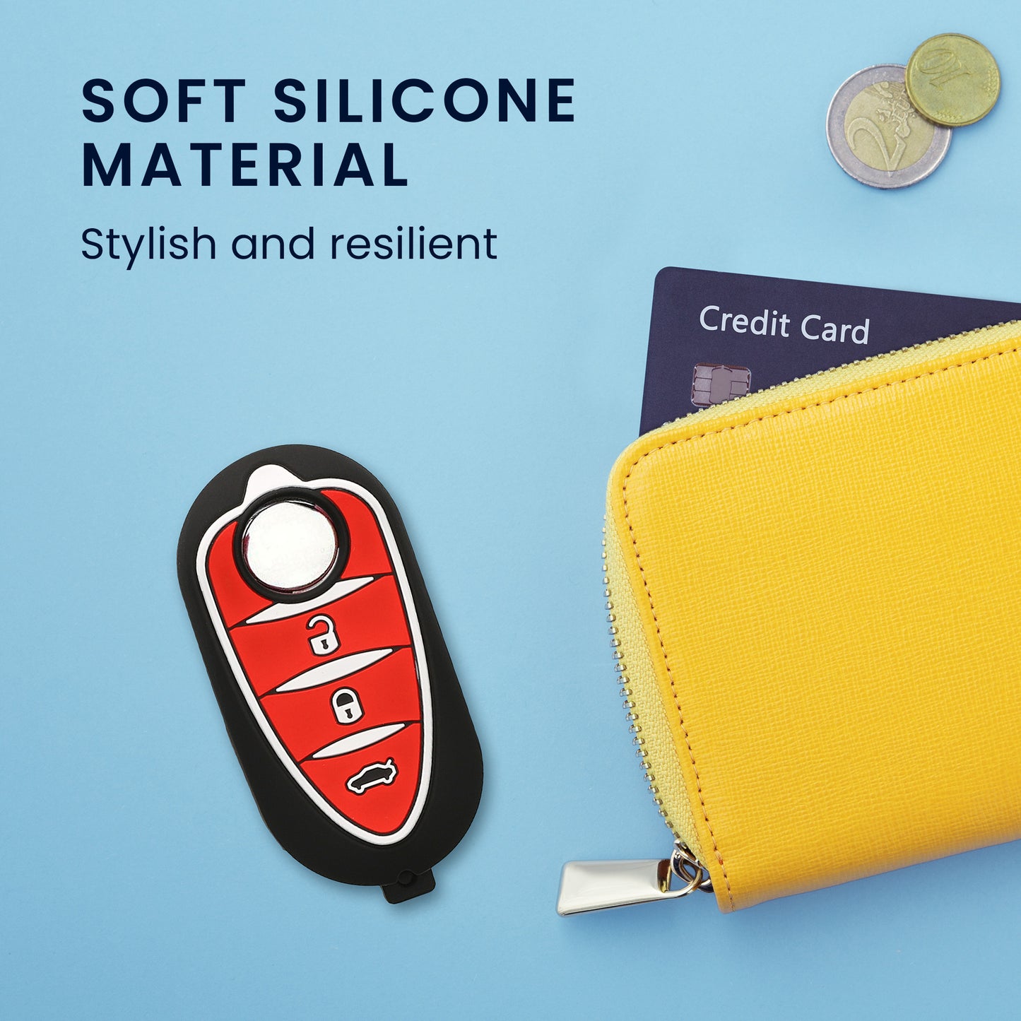 kwmobile Car Key Cover compatible with Alfa Romeo 3-Button MiTo Giulietta Brera 159 - Key Fob Cover