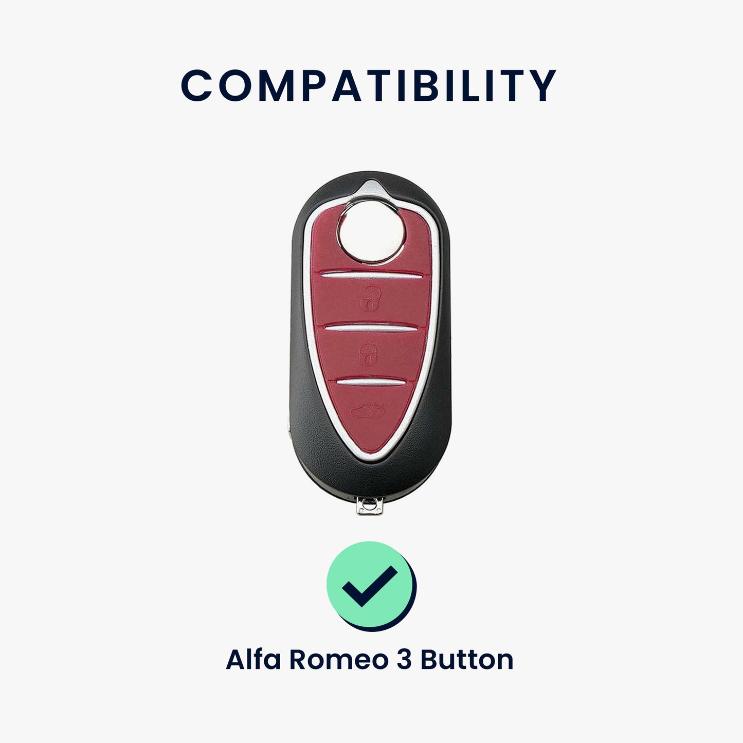 kwmobile Car Key Cover compatible with Alfa Romeo 3-Button MiTo Giulietta Brera 159 - Key Fob Cover