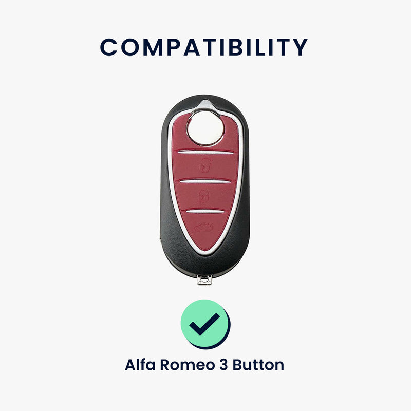 kwmobile Car Key Cover compatible with Alfa Romeo 3-Button MiTo Giulietta Brera 159 - Key Fob Cover