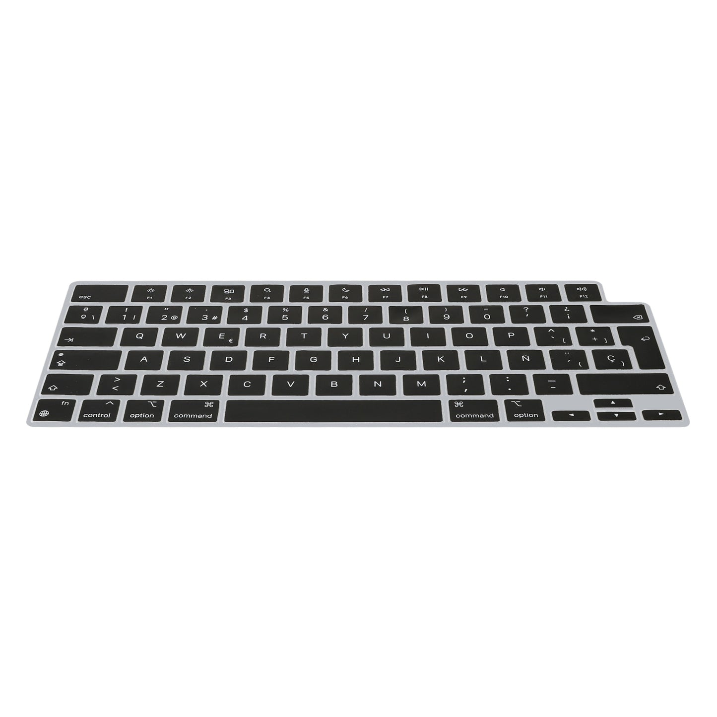 kwmobile Silikon Tastaturschutz QWERTY (Spanien) kompatibel mit Apple MacBook Pro 14" (2023) A2779 - in Schwarz Schwarz  