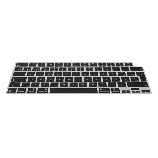 kwmobile Silikon Tastaturschutz QWERTY (Spanien) kompatibel mit Apple MacBook Pro 14" (2023) A2779 - in Schwarz Schwarz  