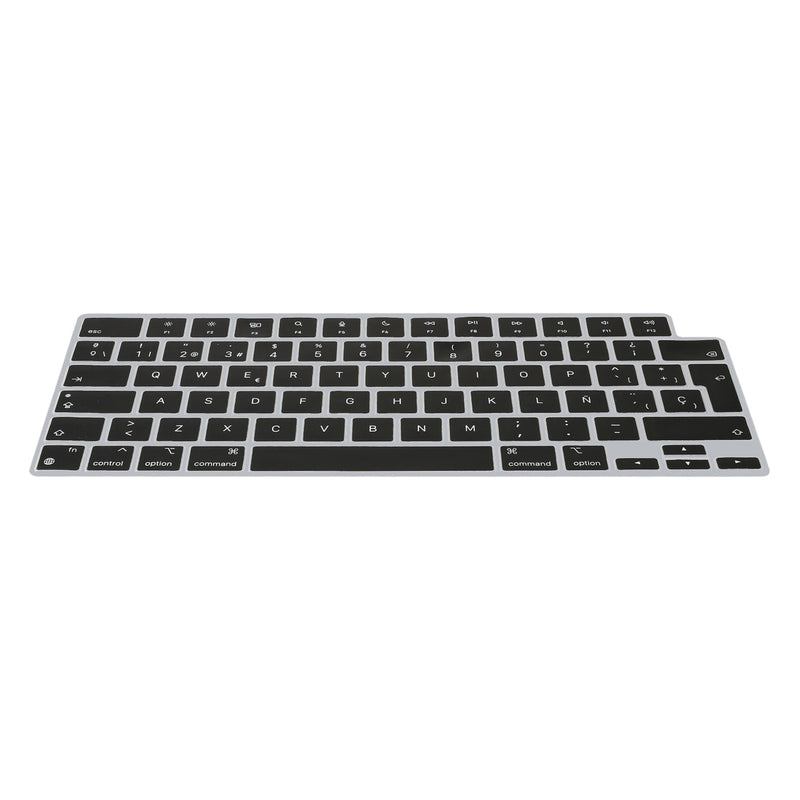 kwmobile Silikon Tastaturschutz QWERTY (Spanien) kompatibel mit Apple MacBook Pro 14" (2023) A2779 - in Schwarz Schwarz  