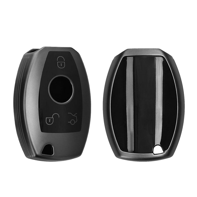 kwmobile Car Key Cover Compatible with Mercedes Benz 3-Button Car Key - Silicone Cover