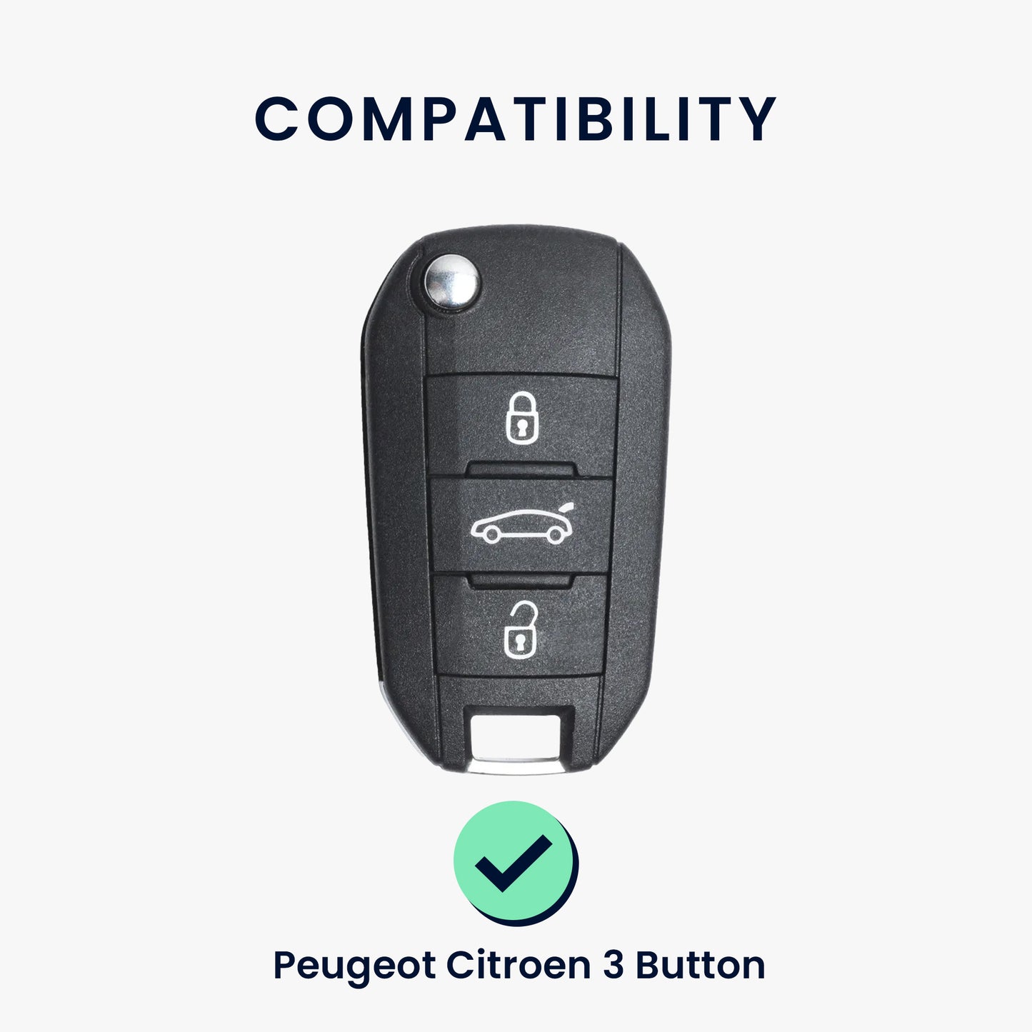 Silicone Cover compatible with Peugeot Citroen Car Key