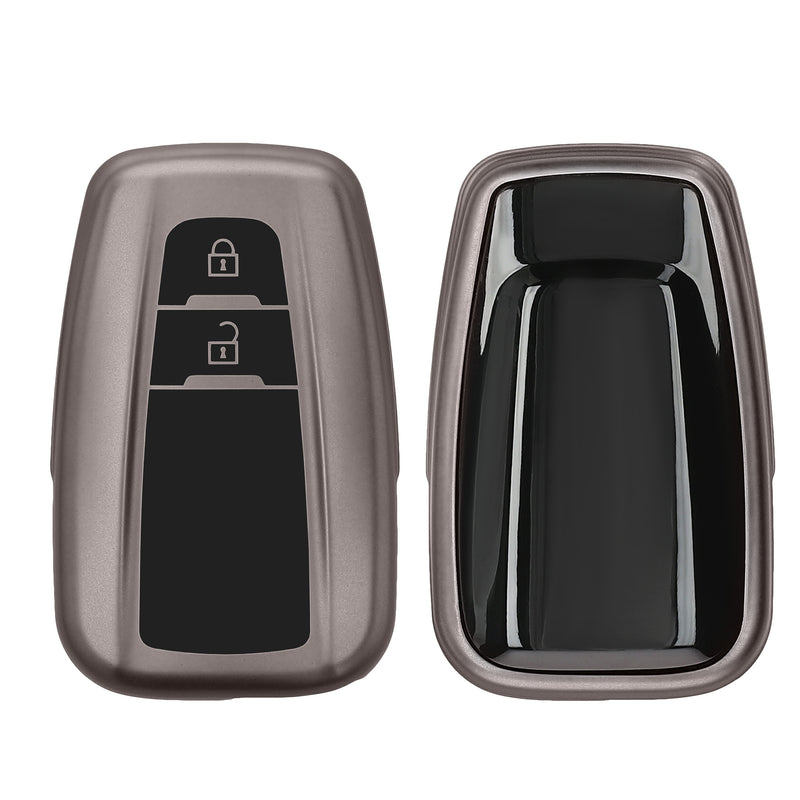 kwmobile Autoschlüssel Hülle kompatibel mit Toyota 2-Tasten Smart Key Autoschlüssel - Schlüsselhülle Silikon Cover - Schwarz matt Schwarz Schwarz matt  [dsg01]