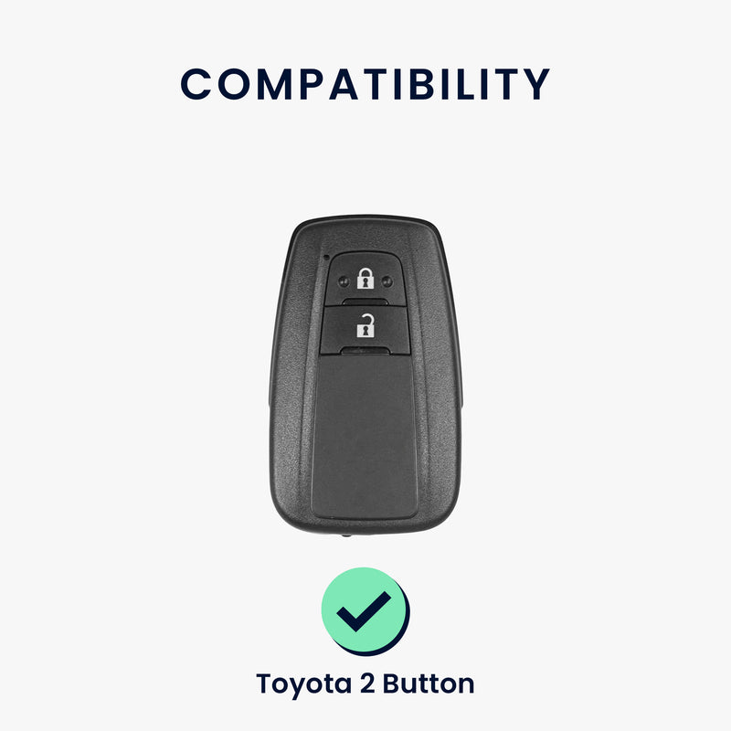 kwmobile Car Key Fob Cover Compatible with Toyota 2-Button Smart Key - Silicone Case