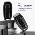 kwmobile Car Key Cover Compatible with Ford 3-Button MyKey Car Key (Key Free) - Silicone Protective Case