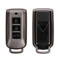 kwmobile Autoschlüssel Hülle kompatibel mit Mitsubishi 3-Tasten Autoschlüssel - Schlüsselhülle Silikon Cover - Schwarz matt Schwarz Schwarz matt  [dsg01]