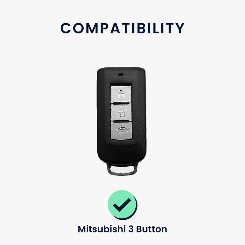 kwmobile Car Key Cover Compatible with Mitsubishi 3-Button Car Key - Silicone Protective Case