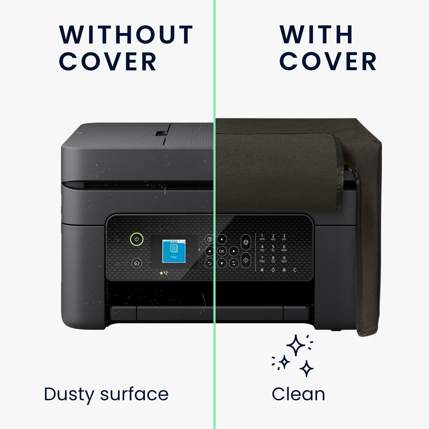 kwmobile Cover compatible with Epson Workforce WF-2930 - Bag Case Printer - Dust Cover Protective Hood Protective Case