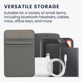 kwmobile Bag compatible with SanDisk Portable SSD, Samsung T7, Crucial X8, HDD - Holder for external SSD Hard Drive - 13x8cm - Elastic self-adhesive case
