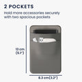 kwmobile Bag compatible with SanDisk Portable SSD, Samsung T7, Crucial X8, HDD - Holder for external SSD Hard Drive - 13x8cm - Elastic self-adhesive case