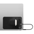 kwmobile Tasche kompatibel mit SanDisk Portable SSD, Samsung T7, Crucial X8, HDD - Halterung für externe SSD Festplatte - 13x8cm - Elastisches Case Hülle selbstklebend Schwarz matt Schwarz matt  